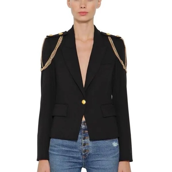 VERONICA BEARD Maston Dickey Embellished Blazer in Black Sz 6 - Picture 3 of 10